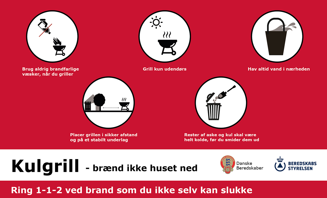 Kampagne fra Danske Beredskaber - kul-grill